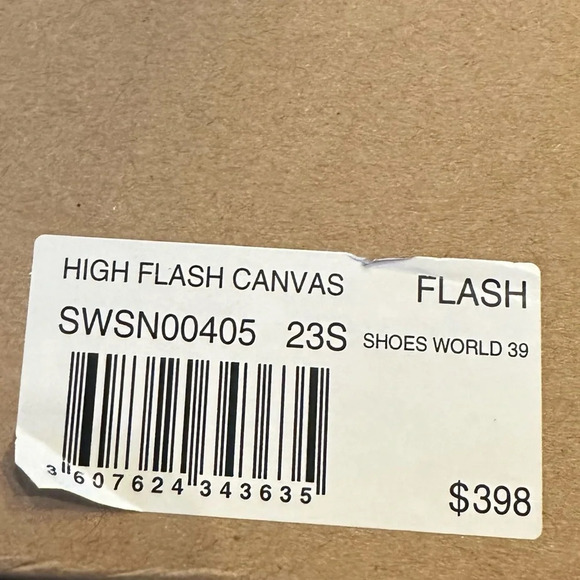 NIB Zadig & Voltaire High Flash Canvas High Tops Size 39 Flash Cream US 8 - Picture 5 of 15